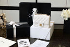 Chanel Classic Mini Flap Bag 17cm Gold Hardware Caviar Leather Spring/Summer Collection White