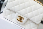 Chanel Classic Mini Flap Bag 17cm Gold Hardware Caviar Leather Spring/Summer Collection White