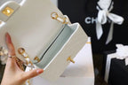 Chanel Classic Mini Flap Bag 17cm Gold Hardware Caviar Leather Spring/Summer Collection White