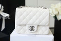Chanel Classic Mini Flap Bag 17cm Silver Hardware Caviar Leather Spring/Summer Collection White