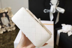 Chanel Classic Mini Flap Bag 17cm Silver Hardware Caviar Leather Spring/Summer Collection White