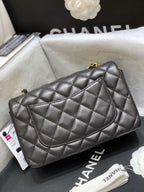 Chanel Classic Flap Bag 20cm Gold Hardware Lambskin Leather Spring/Summer Collection Black