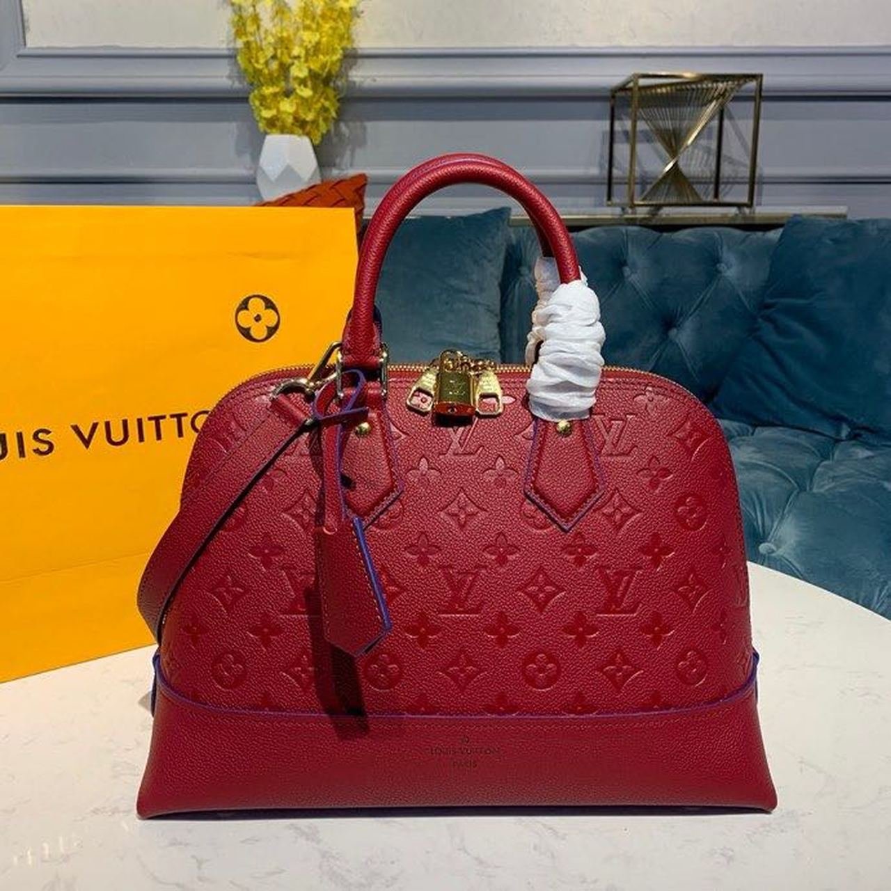 Louis Vuitton Neo Alma Bag 32cm Monogram Empreinte Canvas Spring/Summer Collection M44832 Red