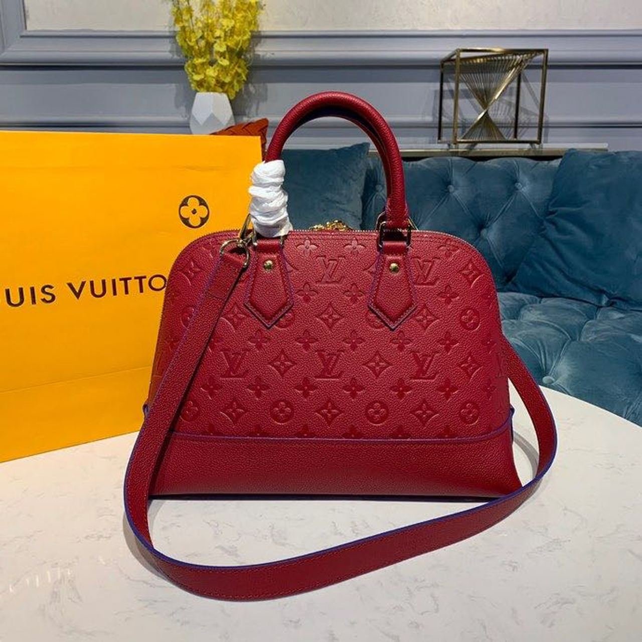 Louis Vuitton Neo Alma Bag 32cm Monogram Empreinte Canvas Spring/Summer Collection M44832 Red