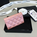 Chanel Diamond Wallet 11cm Pink