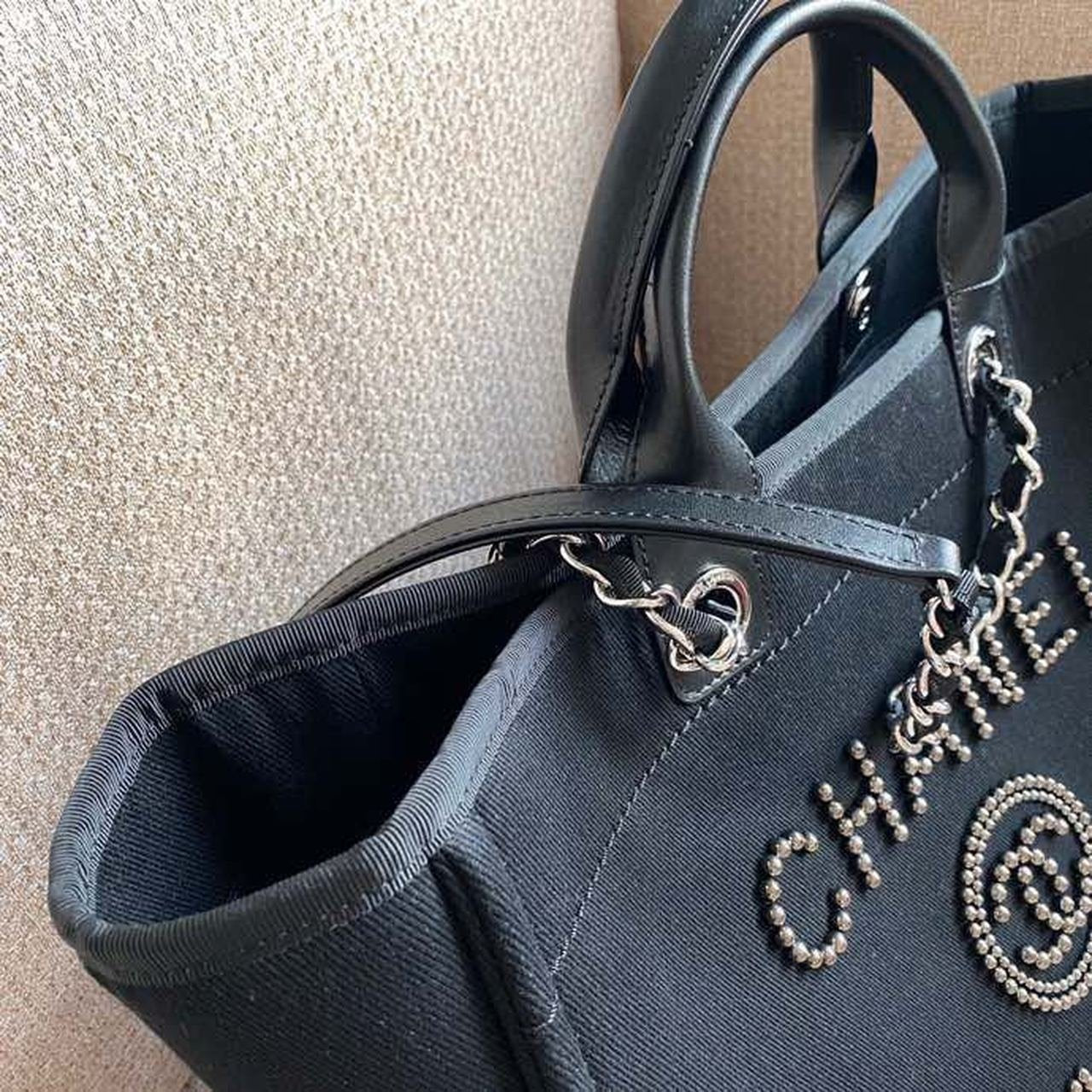 Chanel Deauville Tote 40cm Tweed Bag with Pearl Embroidery Spring/Summer Collection, Black