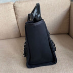 Chanel Deauville Tote 40cm Tweed Bag with Pearl Embroidery Spring/Summer Collection, Black
