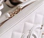 Chanel Vanity Case Bag 17cm Caviar Leather Gold Hardware Spring/Summer Collection White