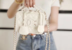 Chanel Vanity Case Bag 17cm Caviar Leather Gold Hardware Spring/Summer Collection White