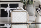 Chanel Chain Around CC Filigree Vanity Bag 18cm Caviar Leather Gold Hardware Spring/Summer Collection White