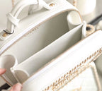 Chanel Chain Around CC Filigree Vanity Bag 18cm Caviar Leather Gold Hardware Spring/Summer Collection White