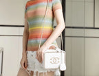 Chanel Chain Around CC Filigree Vanity Bag 18cm Caviar Leather Gold Hardware Spring/Summer Collection White