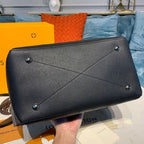 Louis Vuitton Beaubourg Woven Handle Tote Bag 32cm Mahina Calf Leather Canvas Spring/Summer Collection M56073, Noir