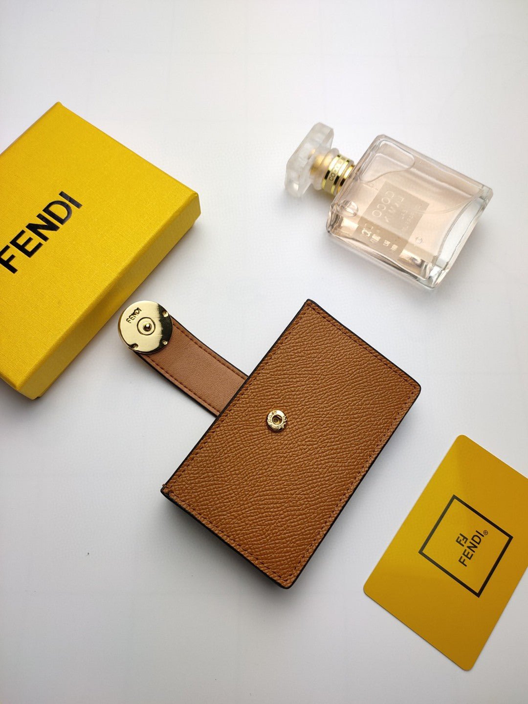 Fendi Card Holder 10cm Brown