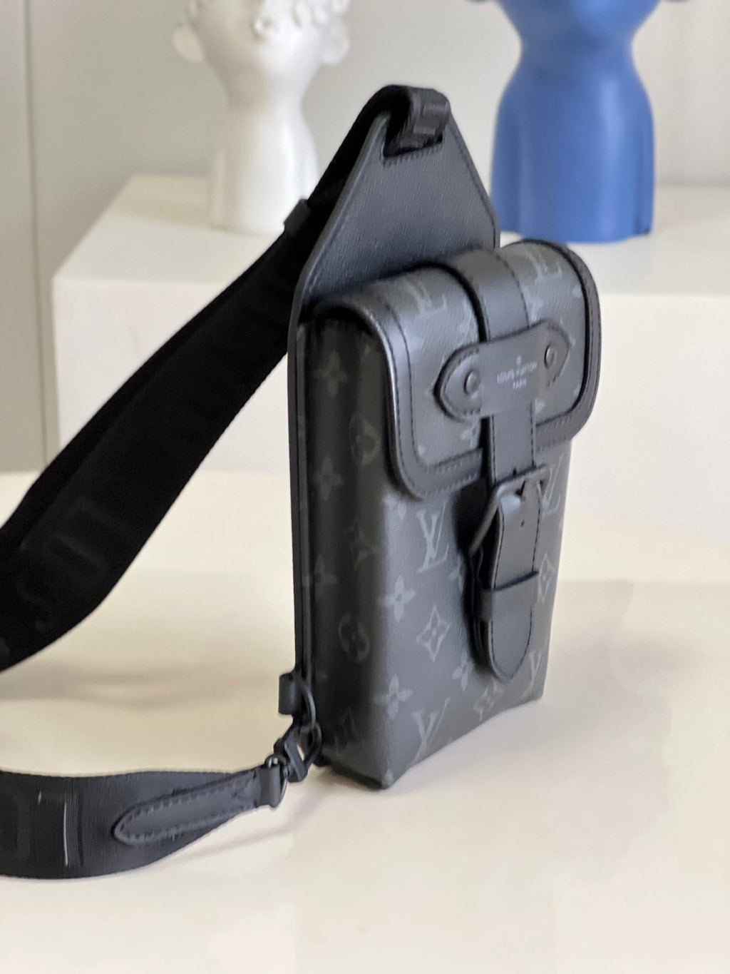 Louis Vuitton Saumur Sling Bag 18cm Black