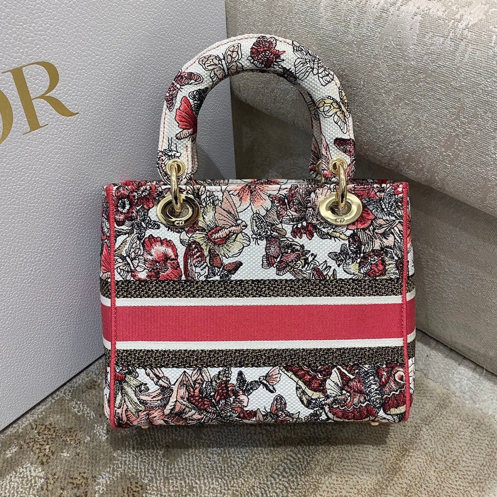 Christian Dior Medium Lady D-Lite Bag 24cm Red