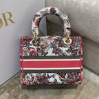 Christian Dior Medium Lady D-Lite Bag 24cm Red