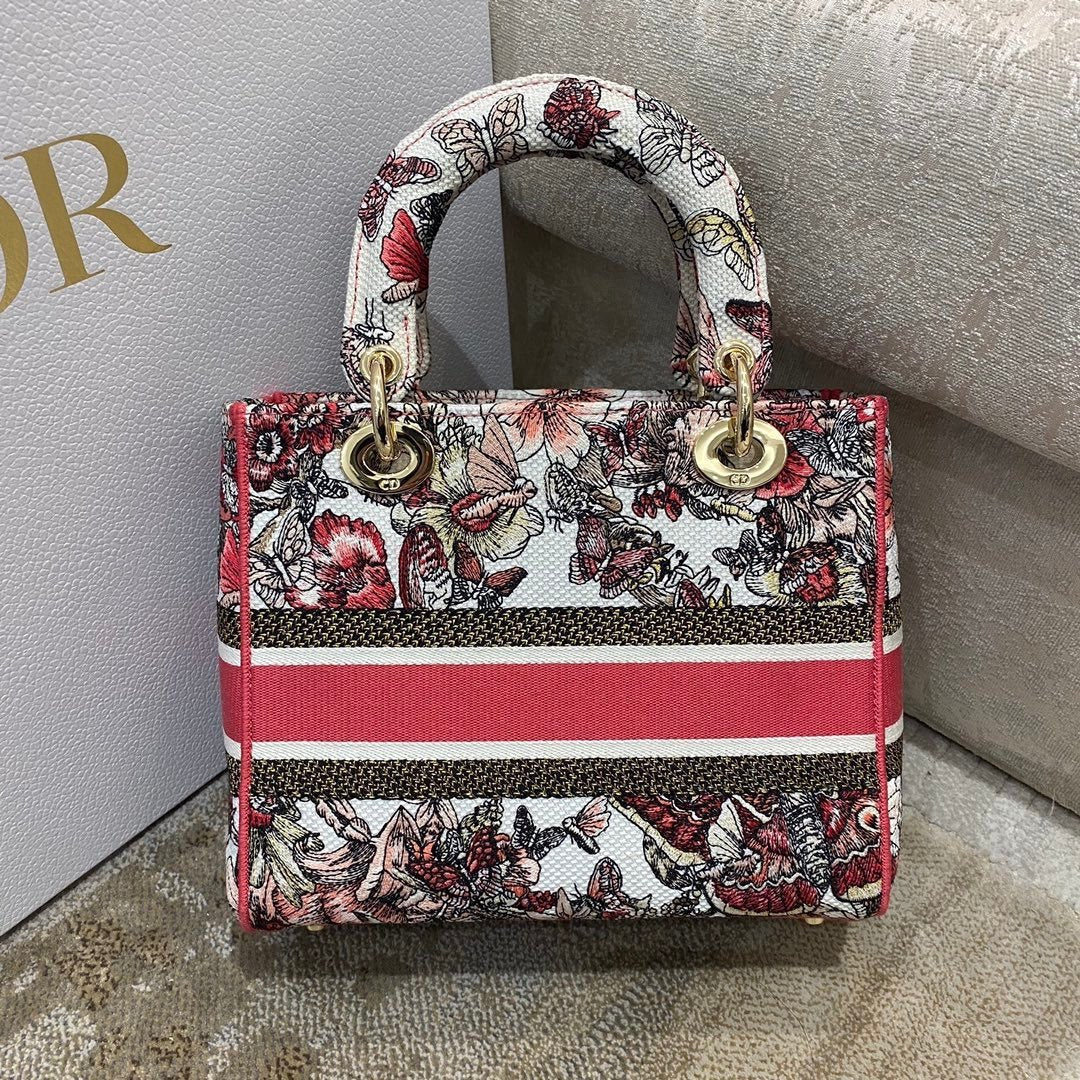 Christian Dior Medium Lady D-Lite Bag 24cm Red