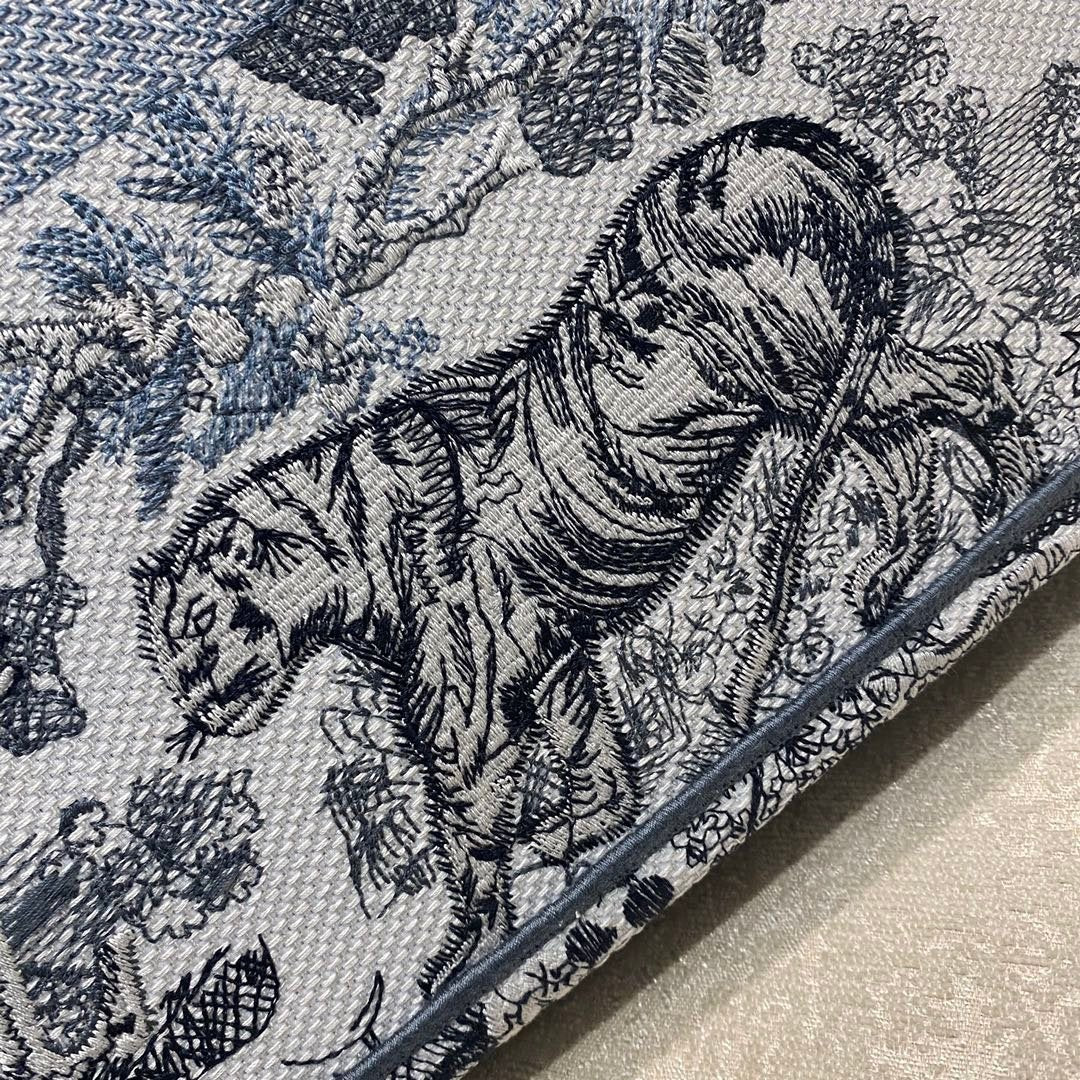 Christina Dior Book Tote Bag 42cm Blue