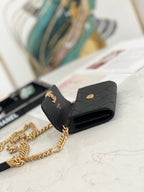 Chanel Flap Bag Mini Gold 12cm Black