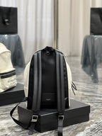 Saint Laurent City Backpack In Canvas Unisex 35cm White