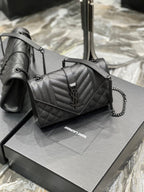 Saint Laurent Small Bag In Mix Matelasse 21cm Black