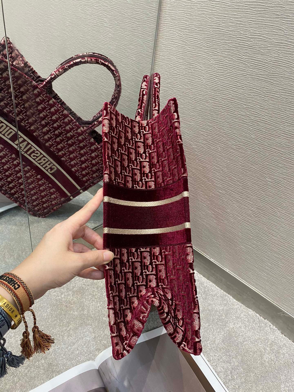 Christian Dior RedLarge Handle Bag 42cm