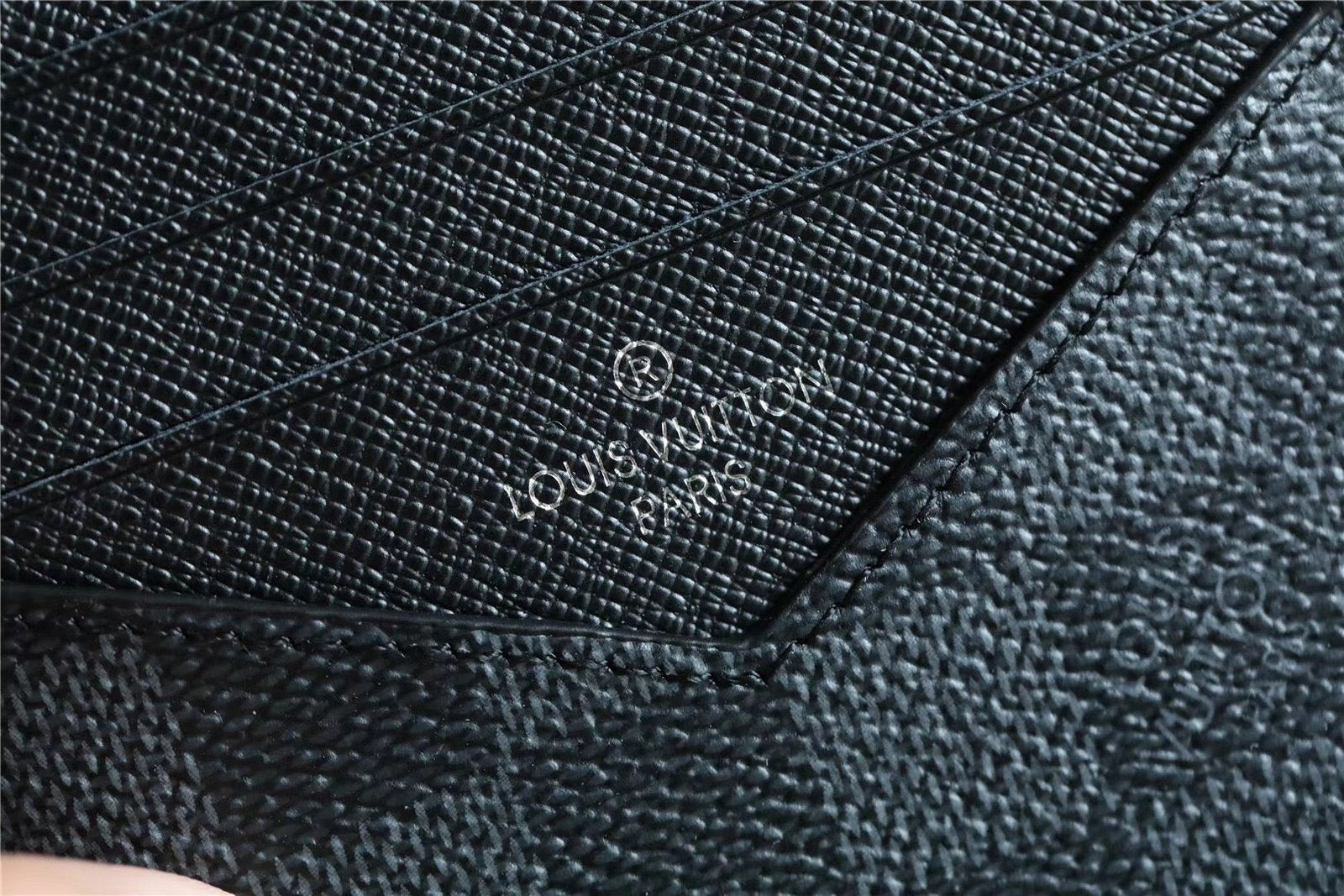 Louis Vuitton ID Card Holder Damier Graphite Canvas Black For Men, Men’s Wallet 13cm LV N60378