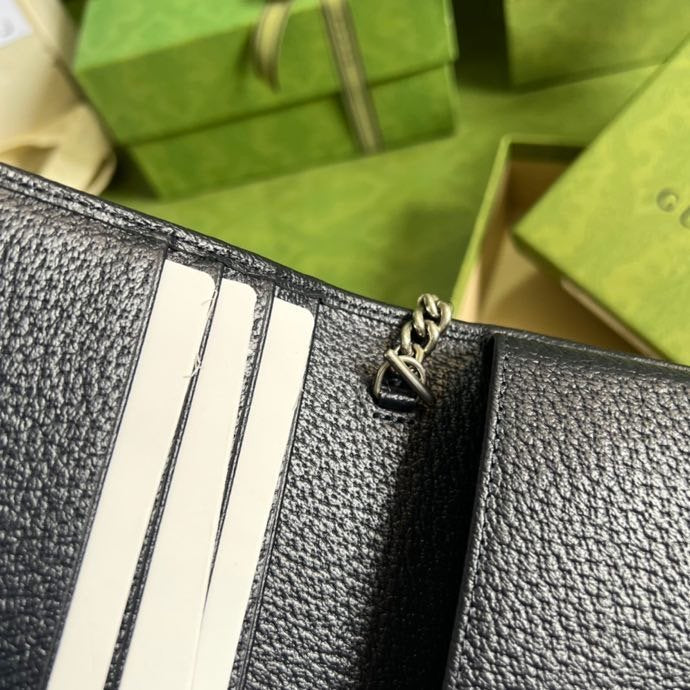 Gucci Horsebit 1955 Wallet With Chain Beige And Blue For Women 7.5in/19cm