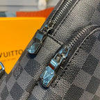 Louis Vuitton Avenue Sling Bag 32cm Damier Graphite Canvas Spring/Summer Collection M41719, Black