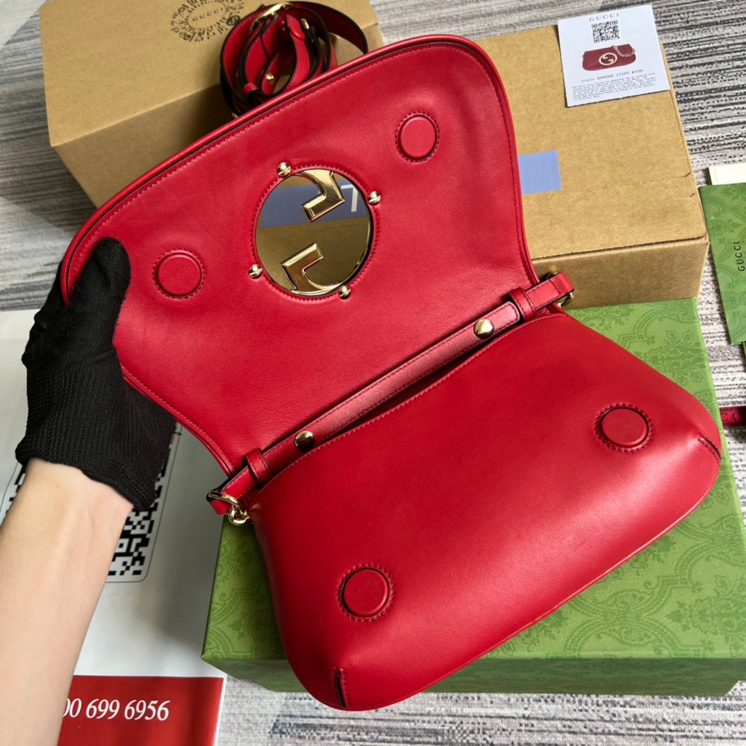 Gucci Blondie Shoulder Bag Red For Women, Women’s Bags 11in/28cm