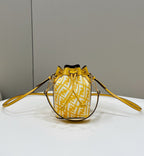 Fendi Vertigo Bucket Bag 18cm Yellow