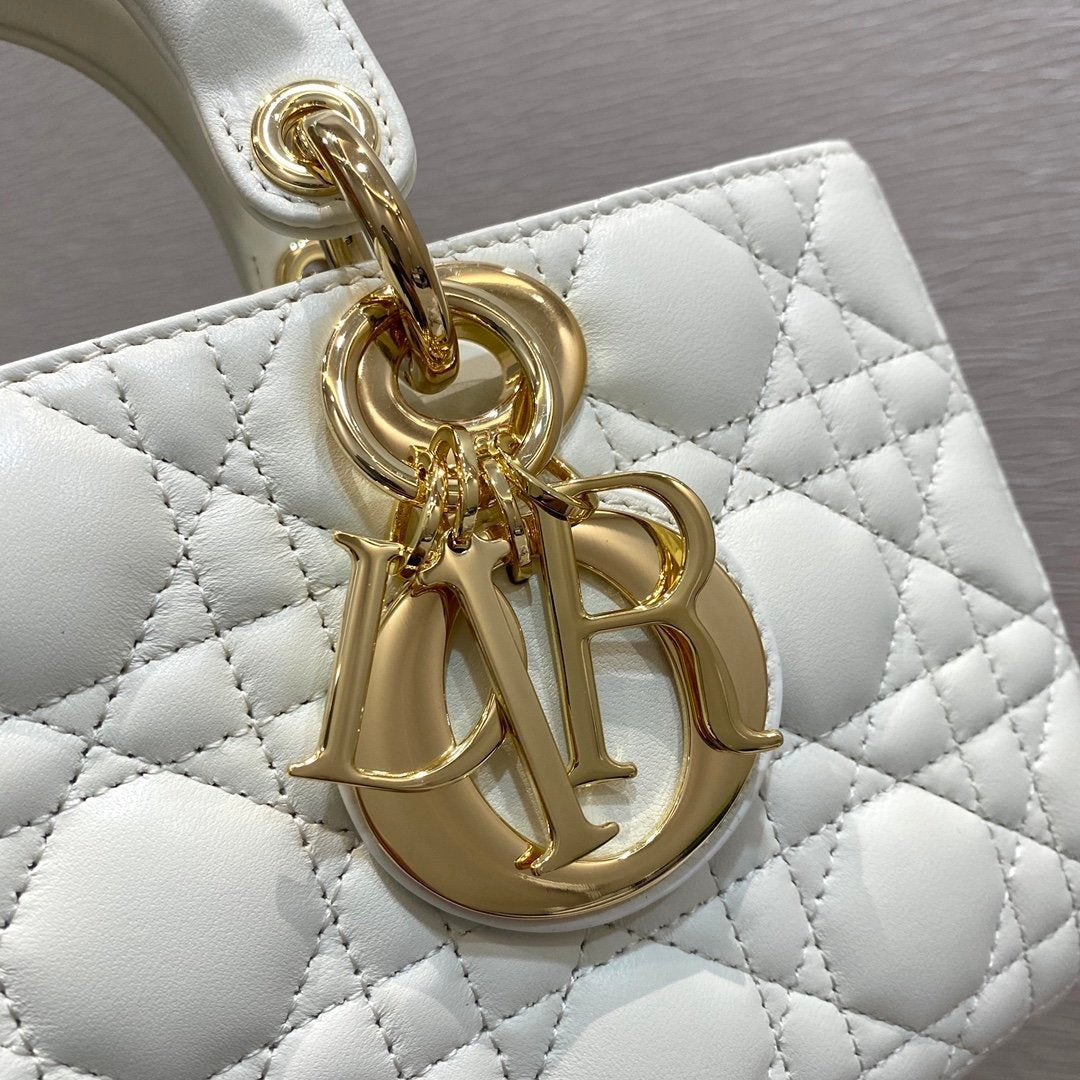 Christian Dior Lady D-Joy Bag 26cm White
