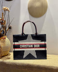 Christina Dior Medium Book Tote Bag 36cm Black