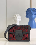Louis Vuitton Limited Mini Dauphine Bags By Nicolas Ghesquière With Monogram Lace Black For Women 20cm LV M20595