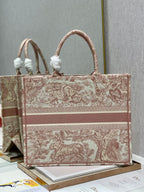 Christina Dior Book Tote Bag 41cm Light Red
