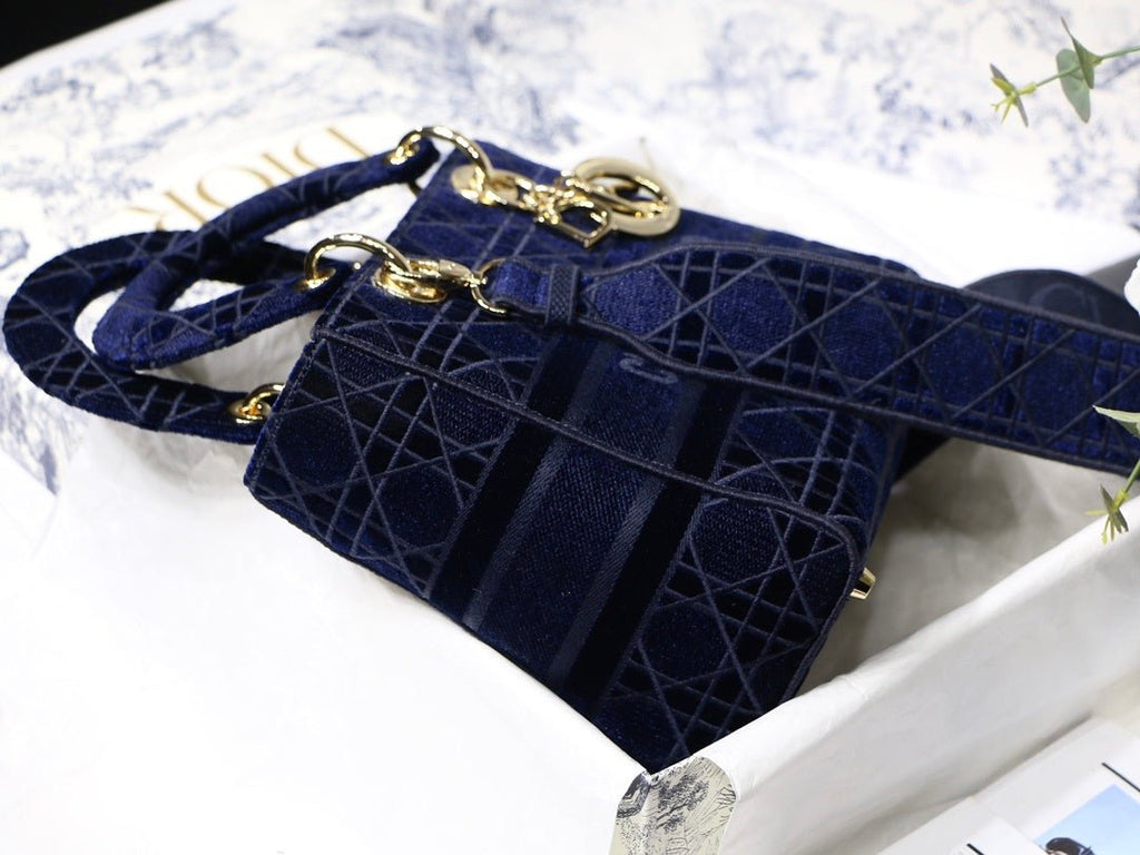Christian Dior Blue Handle Bag 24cm