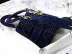 Christian Dior Blue Handle Bag 24cm