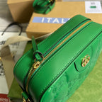 Gucci Matelasse Shoulder Bag Green For Women, Women’s Bags 8.5in/22cm