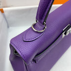 Hermes Kelly 25 Retourne Togo Purple Bag For Women, Women’s Handbags, Shoulder Bags 10in/25cm