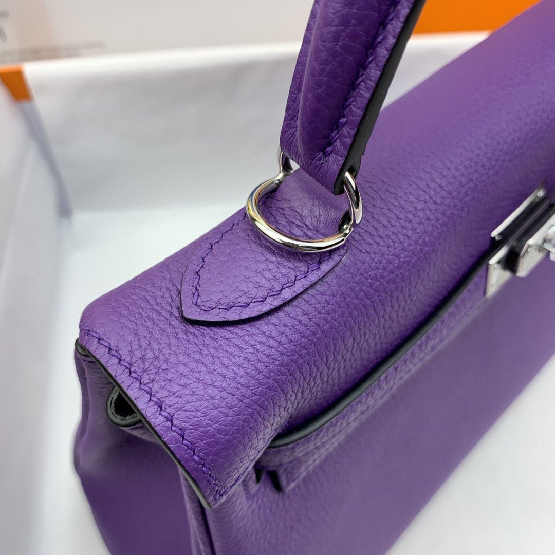 Hermes Kelly 25 Retourne Togo Purple Bag For Women, Women’s Handbags, Shoulder Bags 10in/25cm