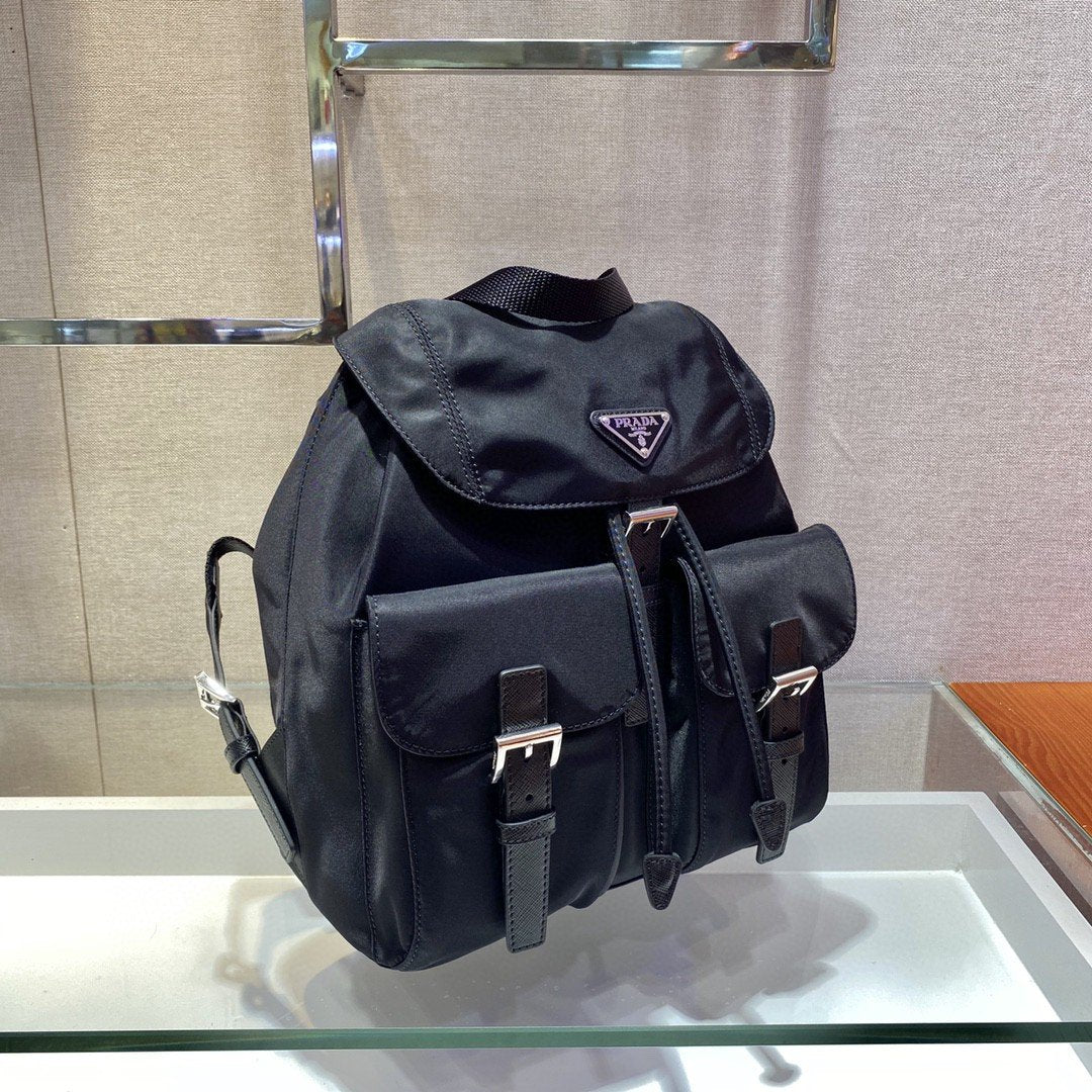 Prada Small Re-Nylon Backpack Black For Women, Women’s Bags 11in/28cm