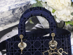 Christian Dior Blue Handle Bag 24cm