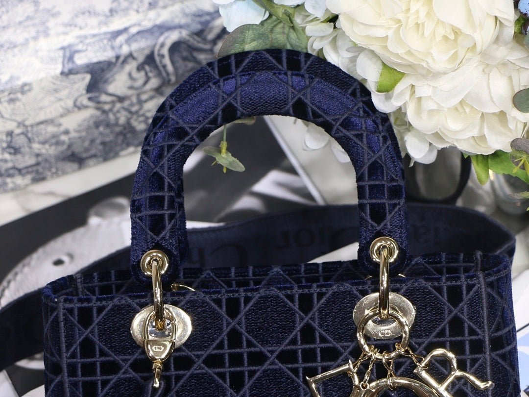 Christian Dior Blue Handle Bag 24cm