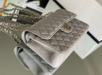 Chanel Classic Flapbag Gold Hardware 26cm Grey