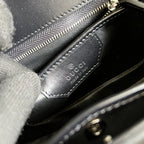 Gucci Bamboo 1947 Small Top Handle Bag Black For Women 8.3in/21cm