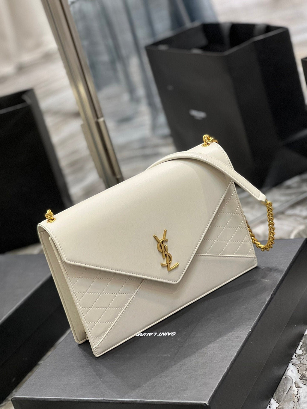 Saint Laurent Gaby Chain Bag With Gold Hardware 26cm