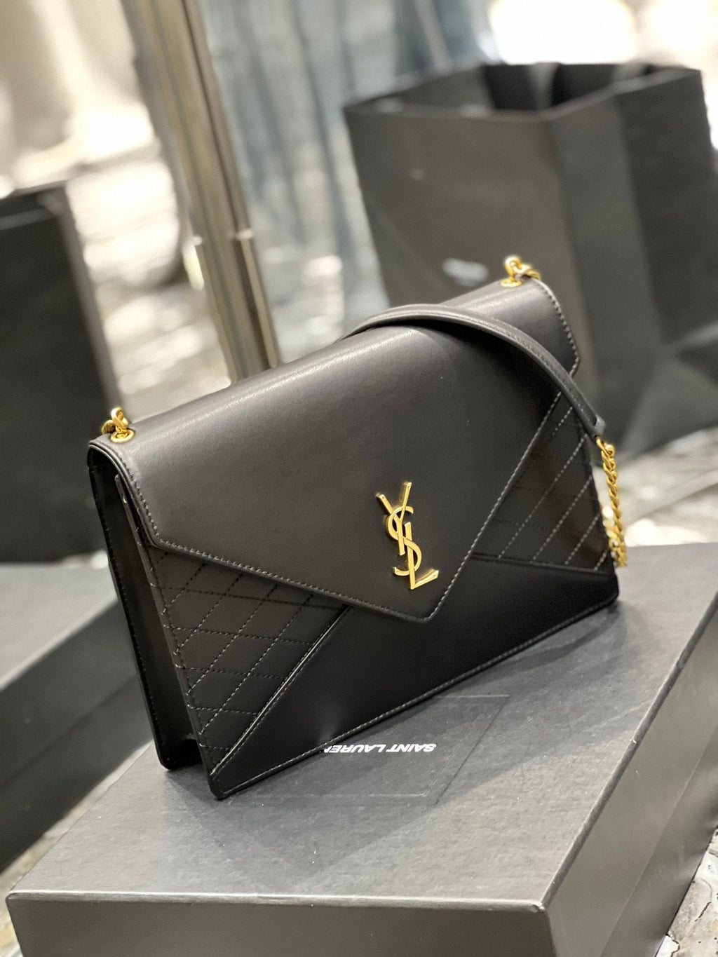 Saint Laurent Gaby Chain Bag With Gold Hardware 26cm
