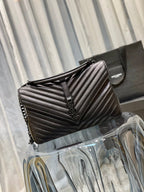 Saint Laurent College Large Chain Bag With Black Hardware 32cm