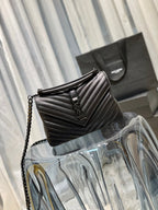 Saint Laurent College Medium Chain Bag With Black Hardware 24cm